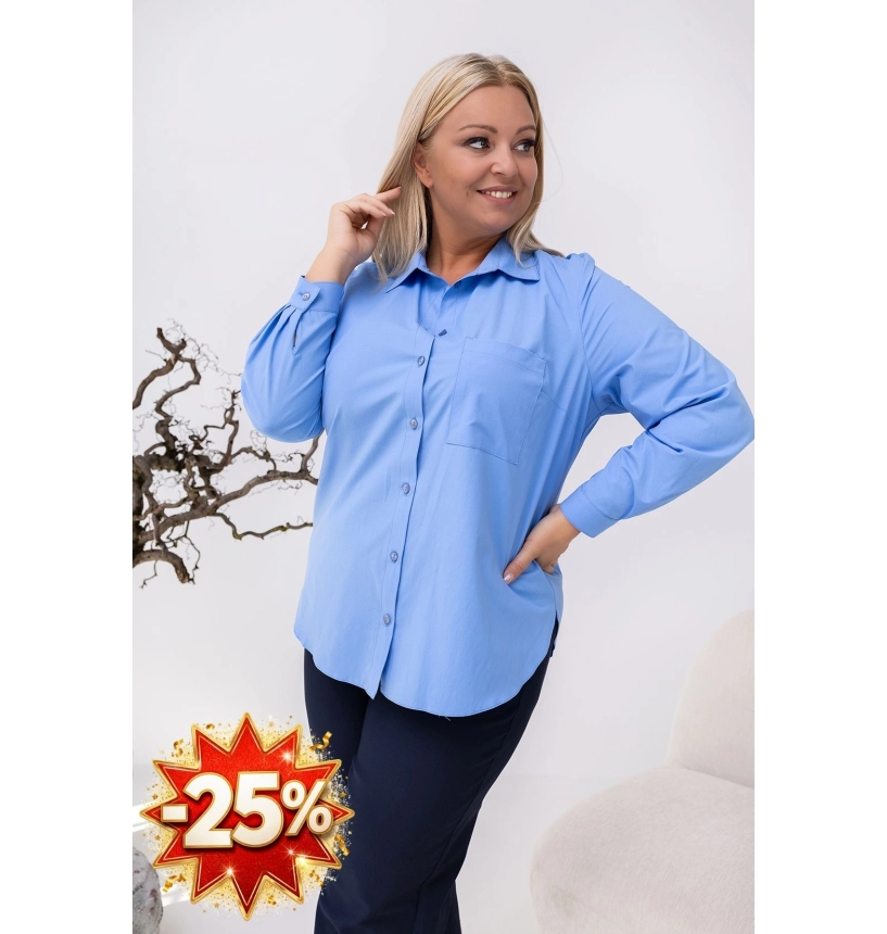 M54714 KOSZULA VIOLET 2 NIEBIESKA